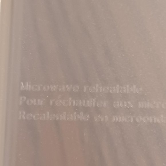 Tupperware Clear 3-Section Meal Storage Container with Vented Blue Lid - Picture 8 of 8